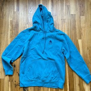 Medium blue Burton sweatshirt.